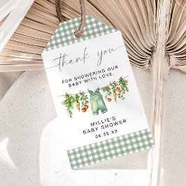 地元で育った赤ちゃんシャワーメッセージカードありがとうセージ ギフトタグ
