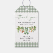 地元で育った赤ちゃんシャワーメッセージカードありがとうセージ ギフトタグ (正面)