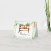 地元で育った赤ちゃんシャワー折り畳みサンキューカード サンキューカード (正面)