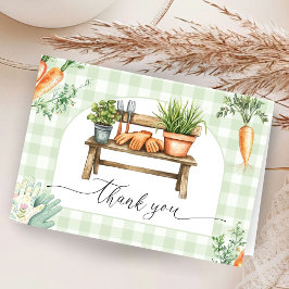 地元で育った赤ちゃんシャワー折り畳みサンキューカード サンキューカード