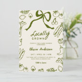 地元で育った赤ちゃんシャワー招待状テンプレートEdi 招待状 (スタンド正面)