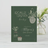 地元で育った赤ちゃんシャワー招待状 招待状 (スタンド正面)