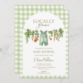 地元で育った赤ちゃんシャワー招待状 招待状 (正面/裏面)