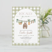 地元で育った赤ちゃんシャワー招待状、農家マーク 招待状 (スタンド正面)