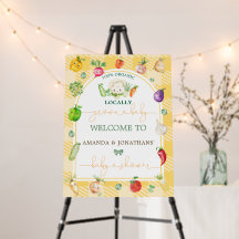 地元で育った赤ちゃんシャワー歓迎サイン