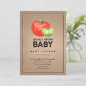 地元で育った赤ちゃんシャワー水カラーカードストック 招待状 (スタンド正面)