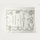 地元で育った赤ちゃんシャワー素朴ファーマーズマーケット タペストリー (正面(横))