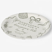 地元で育った赤ちゃんシャワー素朴ファーマーズマーケット ペーパープレート (アングル)