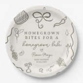 地元で育った赤ちゃんシャワー素朴ファーマーズマーケット ペーパープレート (正面)