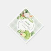 地元で育った赤ちゃんシャワー農家市場 スタンダードカクテルナプキン (角)