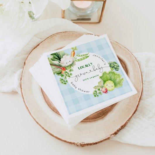 地元で育った赤ちゃんシャワー農家市場 スタンダードランチョンナプキン