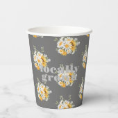 地元で育った赤ちゃんシャワー |カラーブロックグレー 紙コップ (裏面)