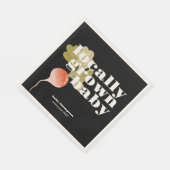 地元で育った赤ちゃんシャワー |カラーブロックB&W スタンダードランチョンナプキン (角)