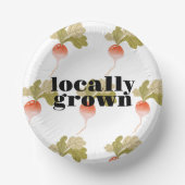 地元で育った赤ちゃんシャワー |カラーブロックB&W ペーパーボウル (正面)