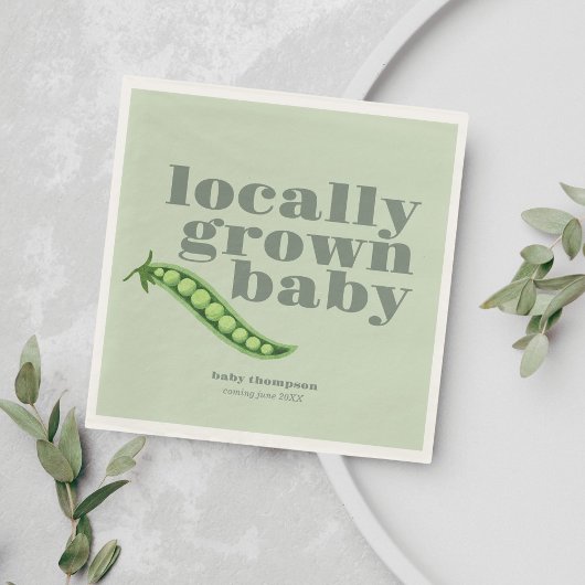 地元で育った赤ちゃんシャワー |カラーブロックSAGE スタンダードランチョンナプキン