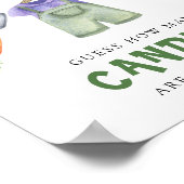 地元で育った赤ちゃんシャワー – キャンディーの数を推測 ポスター (角)