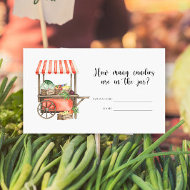 地元で育った赤ちゃんシャワー – キャンディーの数 エンクロージャーカード