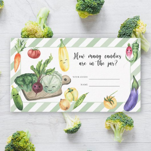 地元で育った赤ちゃんシャワー – キャンディーの数 エンクロージャーカード