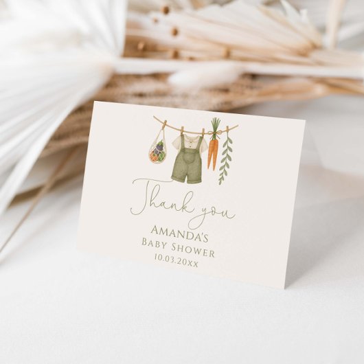 地元で育った赤ちゃんシャワー サンキューカード