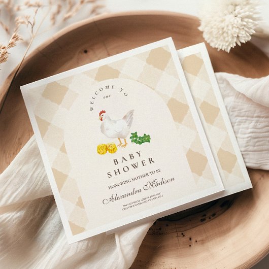 地元で育った赤ちゃんシャワー スタンダードカクテルナプキン