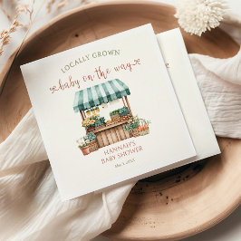 地元で育った赤ちゃんシャワー スタンダードカクテルナプキン