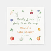 地元で育った赤ちゃんシャワー スタンダードカクテルナプキン (正面)