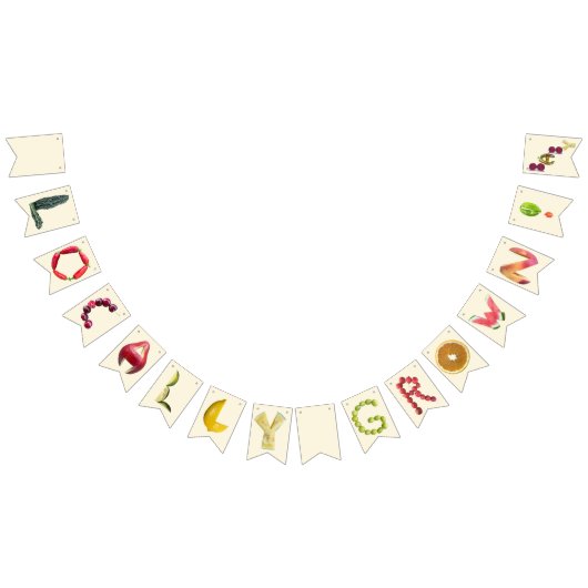 地元で育った赤ちゃんシャワー – ファーマーズマーケット バンティングフラッグ (全)