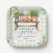 地元で育った赤ちゃんシャワー ペーパープレート (正面)