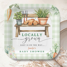 地元で育った赤ちゃんシャワー ペーパープレート