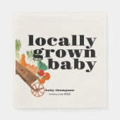 地元で育った赤ちゃんシャワー |ホワイトマーケット スタンダードランチョンナプキン (正面)
