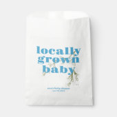 地元で育った赤ちゃんシャワー |モダン、ミニマル青 フェイバーバッグ (正面)