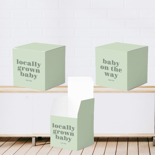 地元で育った赤ちゃんシャワー | モダン、ミニマルSAGE フェイバーボックス