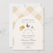 地元で育った赤ちゃんシャワー 招待状 (正面)