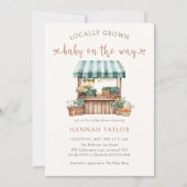 地元で育った赤ちゃんシャワー 招待状 (正面)