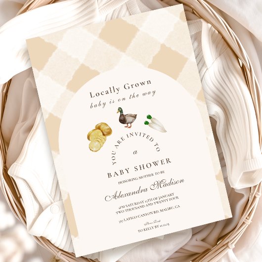 地元で育った赤ちゃんシャワー 招待状