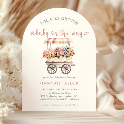 地元で育った赤ちゃんシャワー 招待状