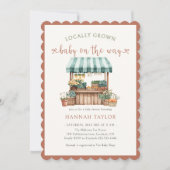 地元で育った赤ちゃんシャワー 招待状 (正面)