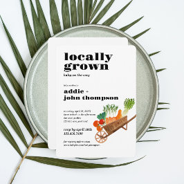 地元で育った赤ちゃんシャワー |招待状 |ミニマル | 招待状