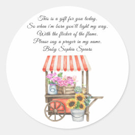 地元で育った赤ちゃんシャワー – 祈りの言葉 ラウンドシール