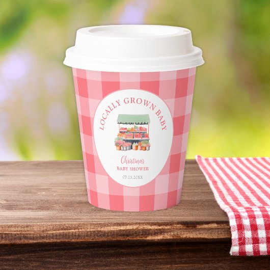 地元で育った赤ちゃんシャワー 紙コップ