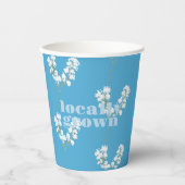 地元で育った赤ちゃんシャワー |色ブロック青 紙コップ (正面)