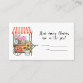 地元で育った赤ちゃんシャワー – 花の数 エンクロージャーカード (正面)