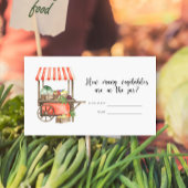 地元で育った赤ちゃんシャワー – 野菜の数 エンクロージャーカード