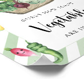 地元で育った赤ちゃんシャワー – 野菜の数 ポスター (角)