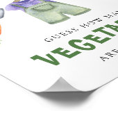 地元で育った赤ちゃんシャワー – 野菜の数 ポスター (角)