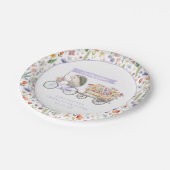 地元で育った赤ちゃんシャワー – Hedgehogフローラプレート ペーパープレート (アングル)