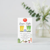 地元で育った赤ちゃんブルーのブーツおむつラッフル エンクロージャーカード (スタンド正面)