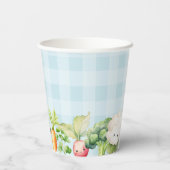 地元で育った赤ちゃんブルー農家市場の赤ちゃんシャワー 紙コップ (裏面)