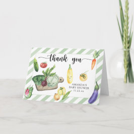 地元で育った赤ちゃん感謝していシャワー サンキューカード