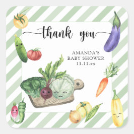 地元で育った赤ちゃん感謝していシャワー スクエアシール